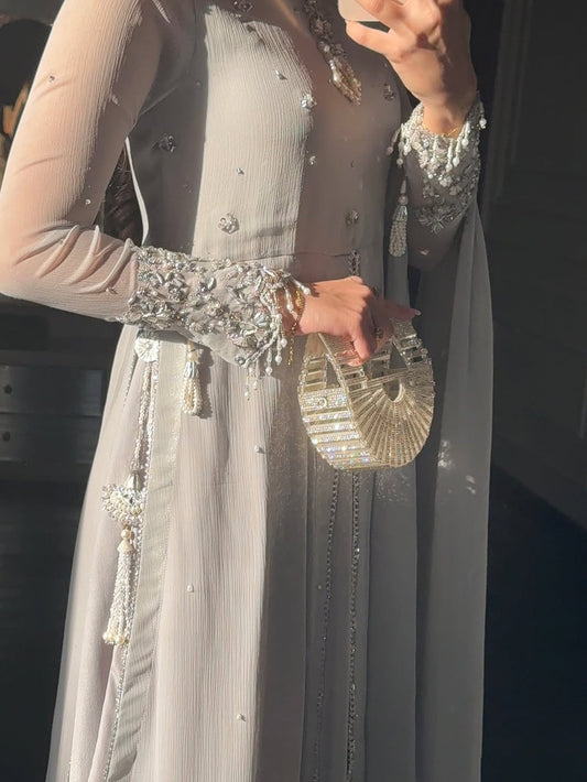 White Chiffon Maxi Dress